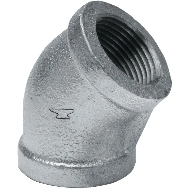 Anvil Galvanized 45° Elbow Fitting – 1-Inch Pipe Size, 1/8 Bend Angle 1