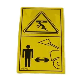 Avant Safety Decal – 'Never Operate Under Uplifted Equipment' – Part #A46772 1