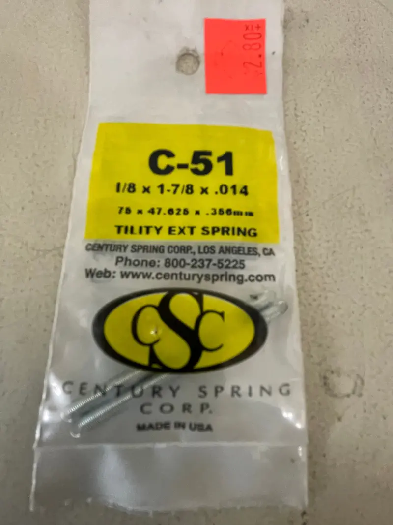 Century Spring General-Purpose Compression Spring #51 – Clearance Sale 1