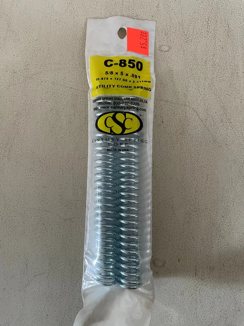 Century Spring High-Yield Compression Spring #850 – Clearance Special 1