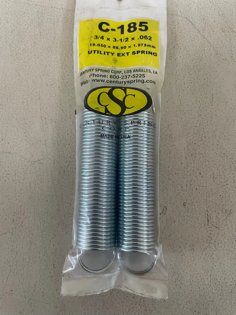Century Spring Precision Tension Spring – Model 185 (Clearance) 1