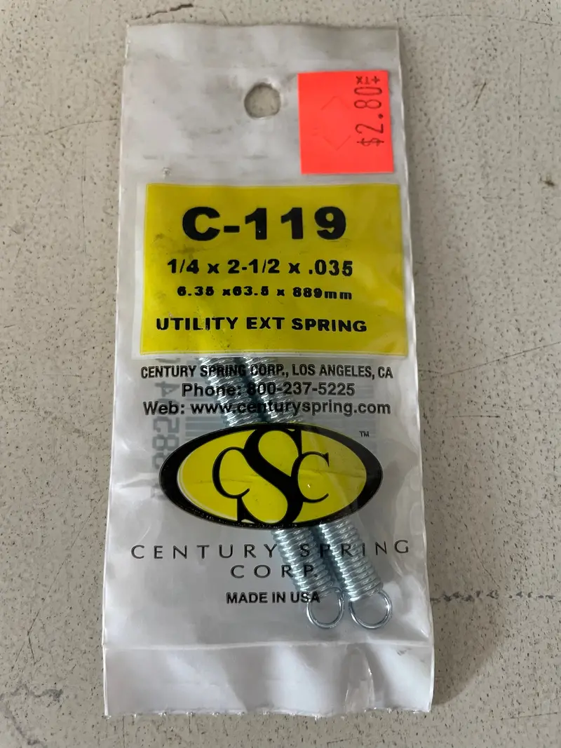 Century Spring Utility Compression Spring #119 – Clearance Release 1