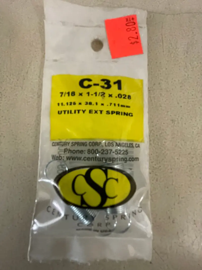 Century Spring Versatile Compression Spring #31 – Discounted Clearance 1