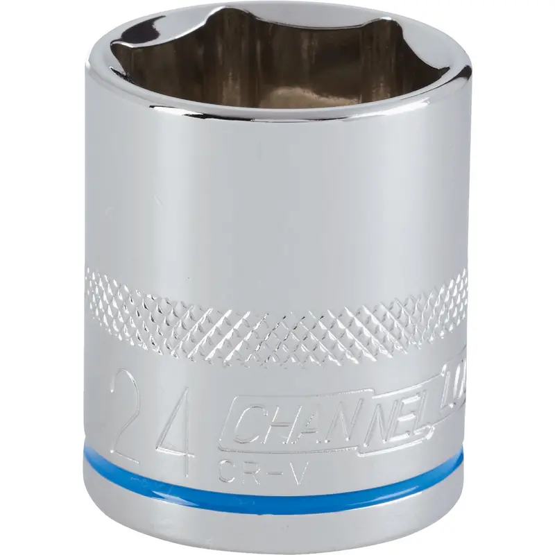 Channellock 24 Mm 6-Point Shallow Socket – 1/2-Inch Drive, Metric 1