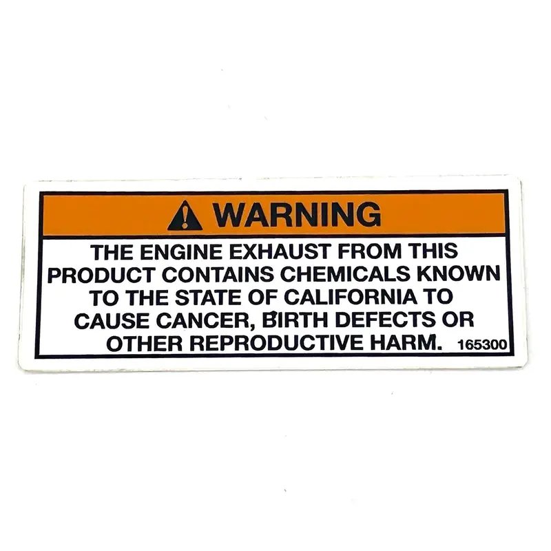 Exhaust System Warning Decal For Grasshopper Mowers – Part 165300 1