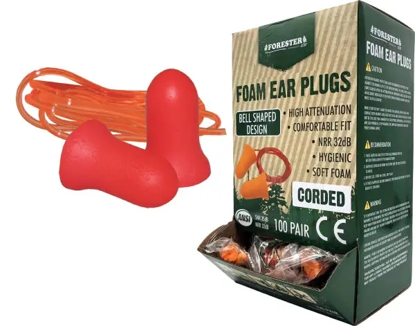 Forester Forest3021 Corded Ear Plug Pair – Clearance Hearing Protection 1