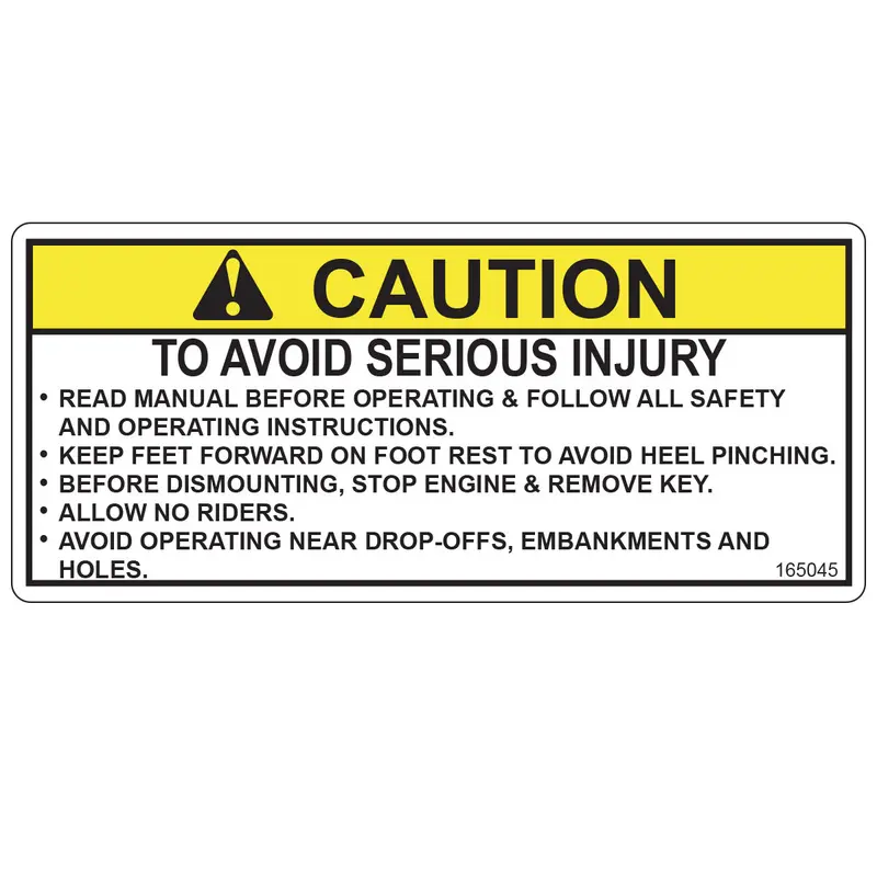 Grasshopper Safety Caution Decal – 165045 1