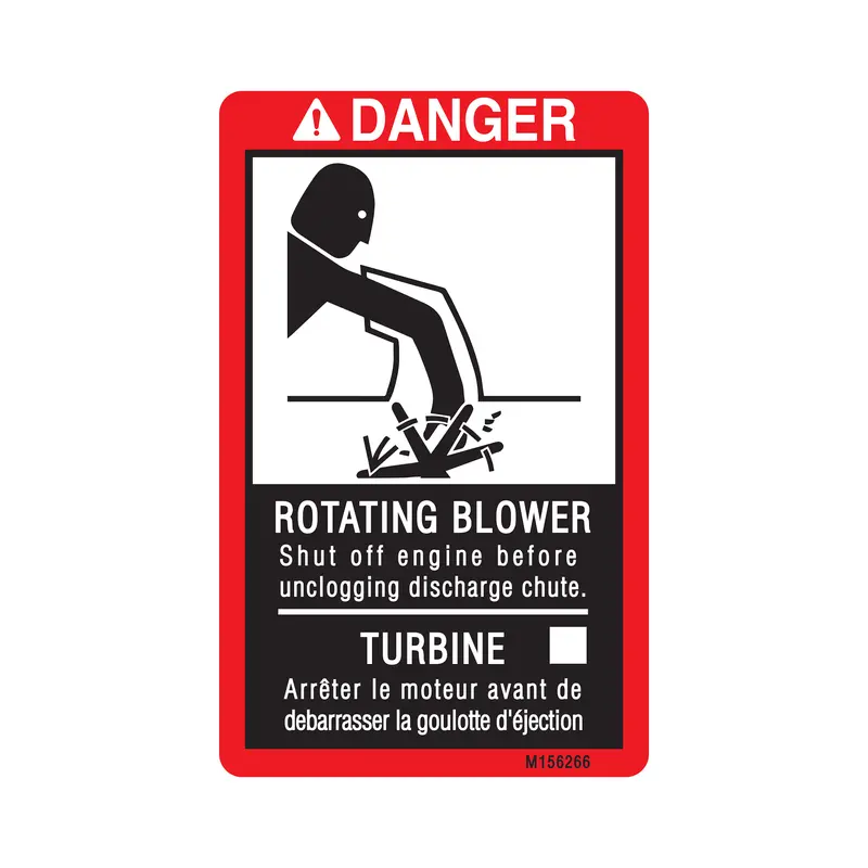 John Deere M156266 Operator Safety Label – Clearance Decal Set 1