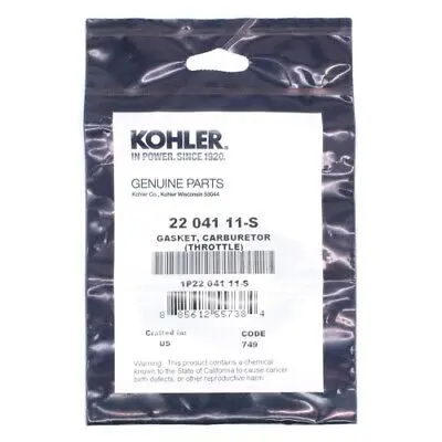 Kohler Carburetor Throttle Gasket – #22 041 11-S 1