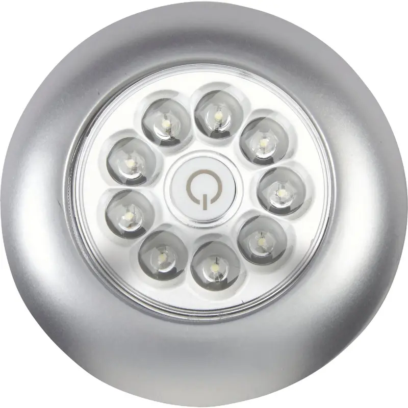 Light It Silver Led Tap Light – 9-Bulb Battery-Powered Accent Fixture 1