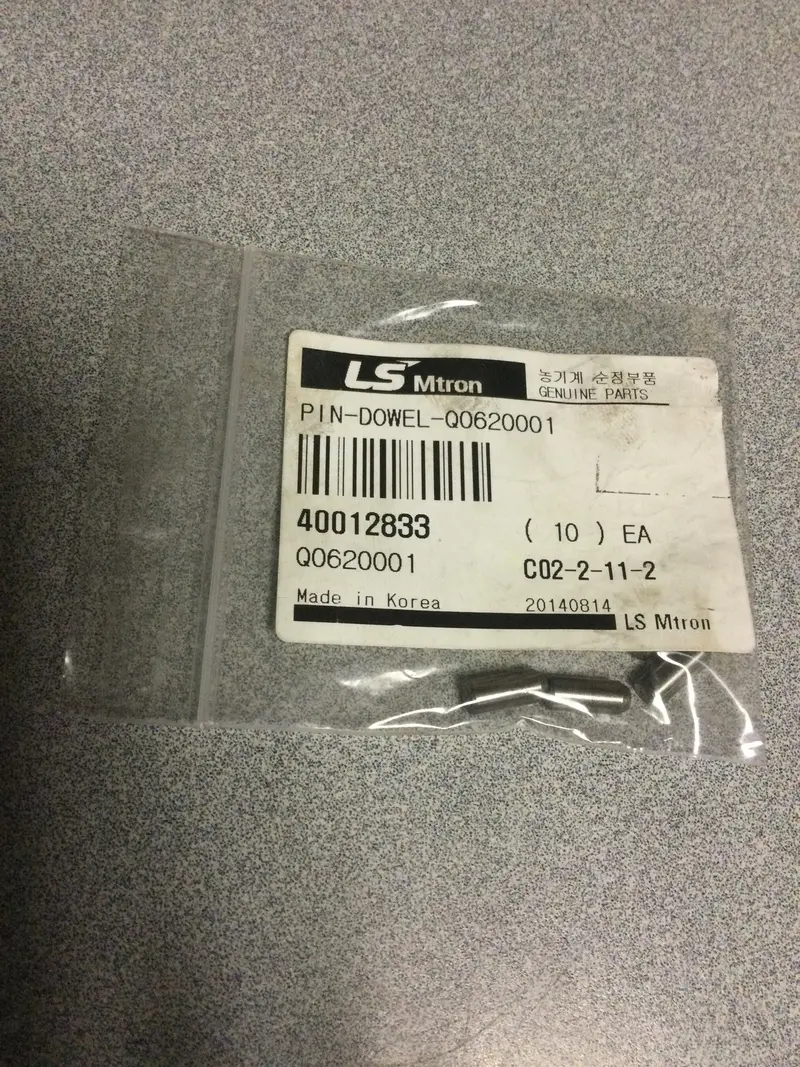 Ls Tractor Dowel Pin Q0620001 (Oem 40012833) 1