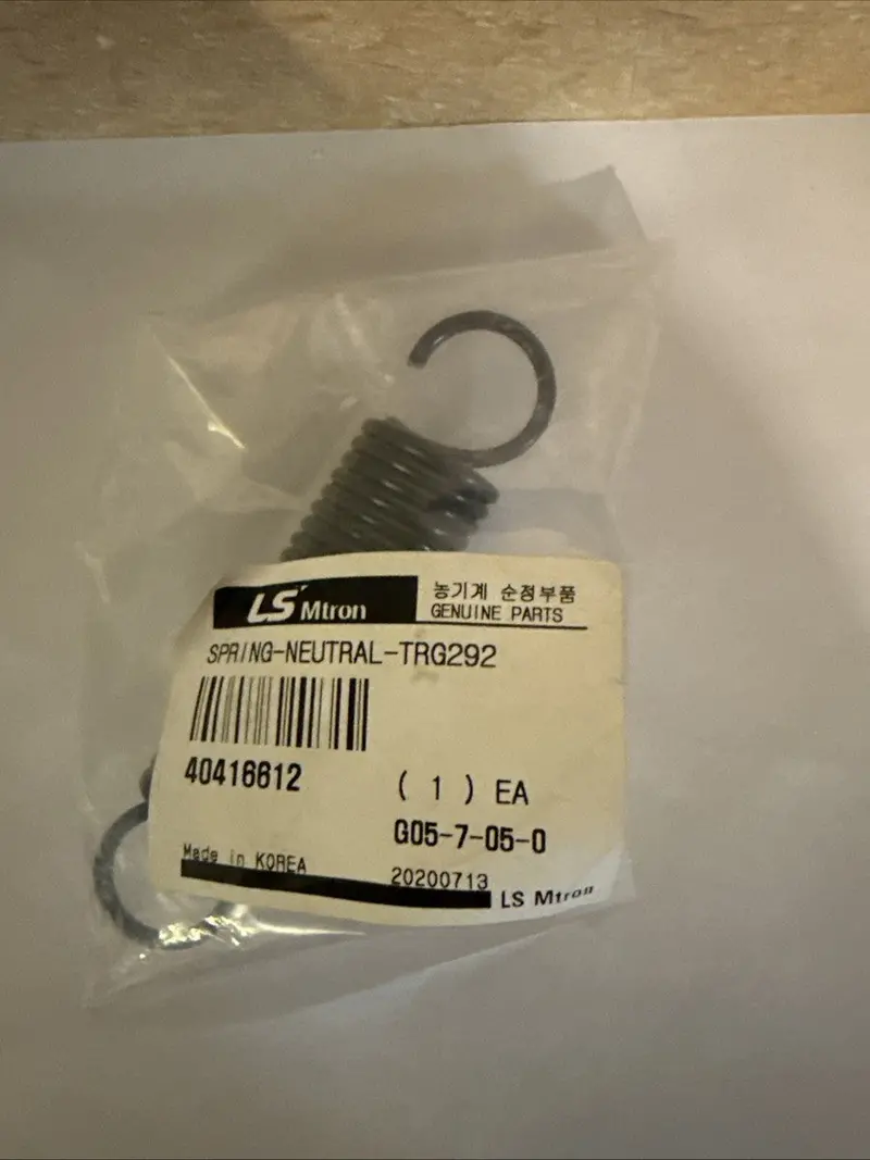 Ls Tractor Neutral Spring For Trg292 Transmission (40416612) 1