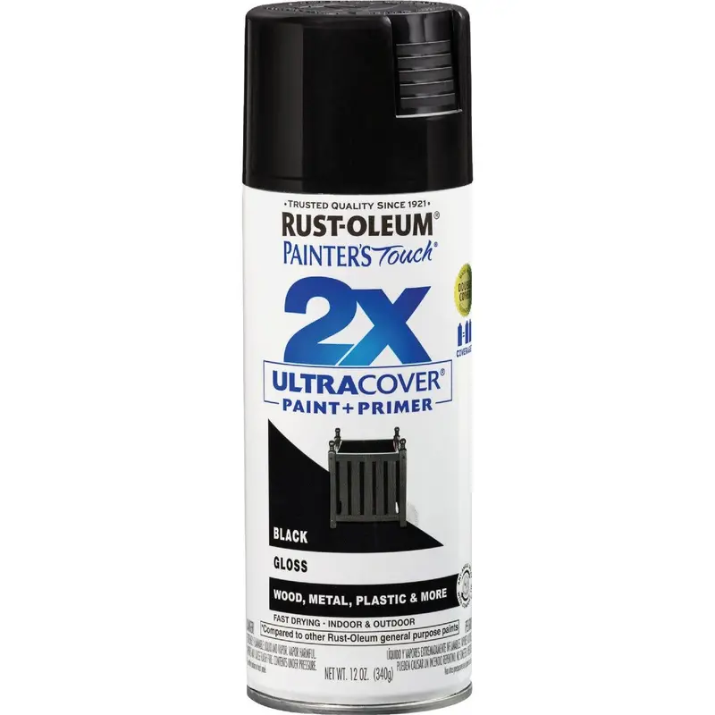 Paul B. Gloss Black Spray Paint – 12 Oz Aerosol Can (334026) 1