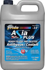 Paul B Pride Antifreeze/Coolant – Asia Plus Premixed (50/50), 1-Gallon Container, Model Pa34 1