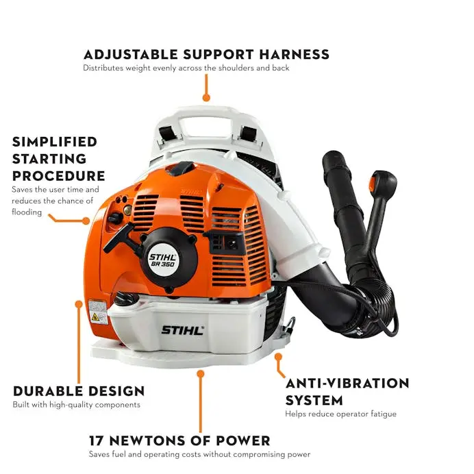 Stihl Br 350 Backpack Blower – 63.3Cc Commercial-Grade Engine 1