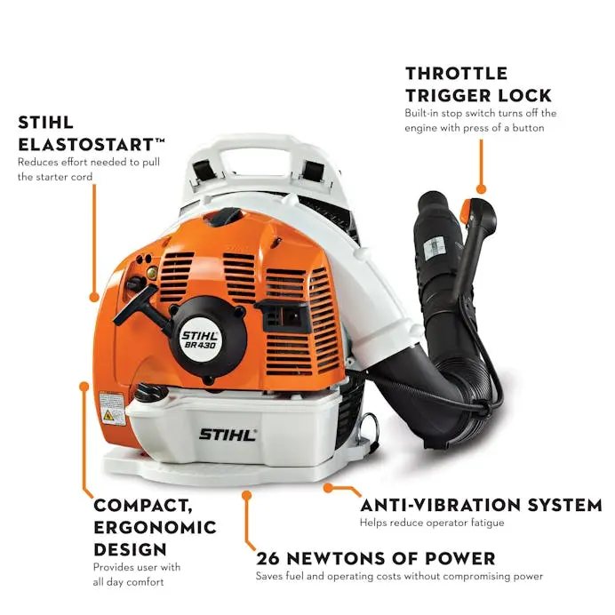 Stihl Br 430 Heavy-Duty Backpack Blower – 63.3Cc Engine 1