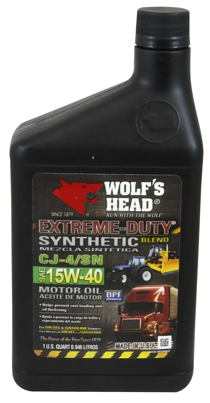 Williams Wolf’S Head 15W-40 Synthetic Blend Motor Oil – 1-Quart Bottle – Model 836-99106 1