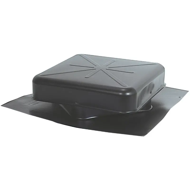 Airhawk 50-Inch Square Roof Vent – Black Galvanized Steel Ventilator 1