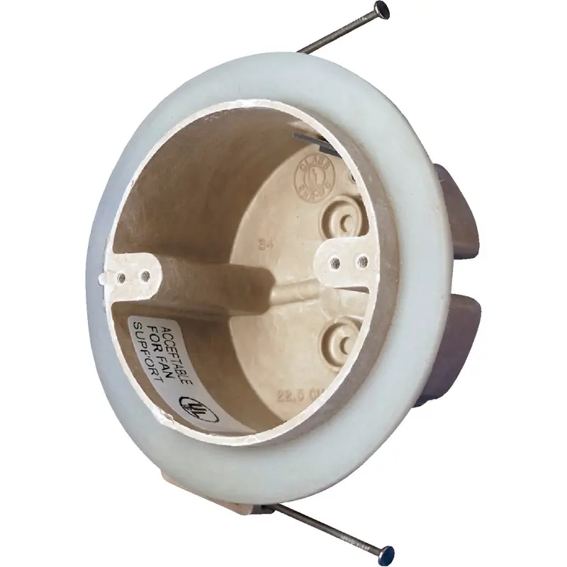 Allied Moulded Fiberglassbox 4 In. Nail On Vapor Barrier Ceiling Fan Box 1