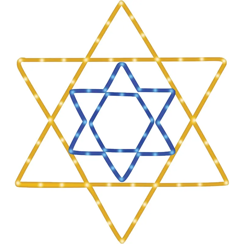 Alpine Led Star Of David Outdoor Decoration – 35-Inch Tall Hanukkah Light 1