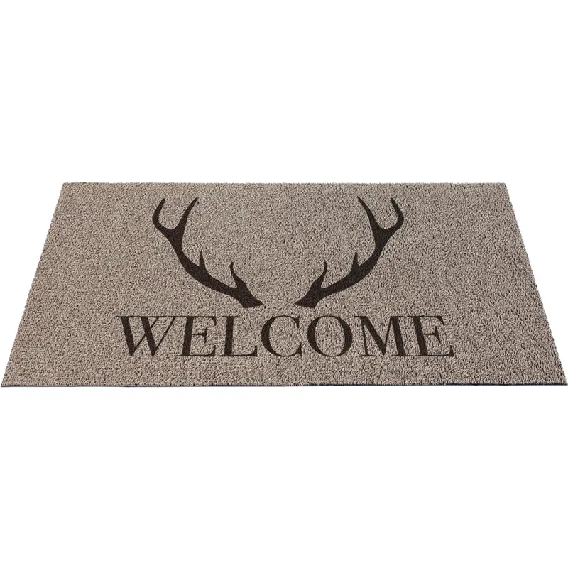 Americo Home Antler-Themed Welcome Mat – Gray, 18 In × 30 In Front Runner Design 1