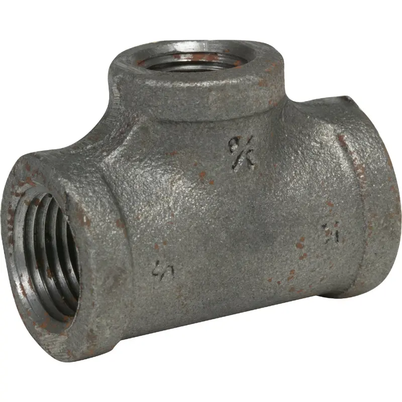Anvil Malleable Black Iron Reducing Tee – 1-1/4" X 1-1/4" X 3/4" 1