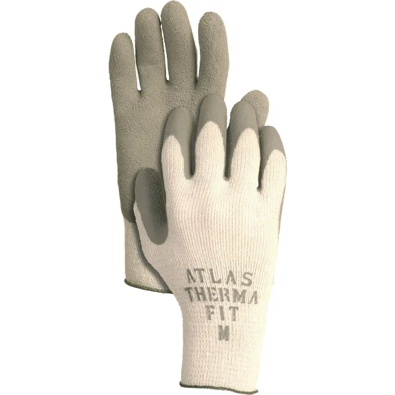 Atlas Therma-Fit Latex-Dipped Winter Gloves For Men – Medium, Knit Construction 1