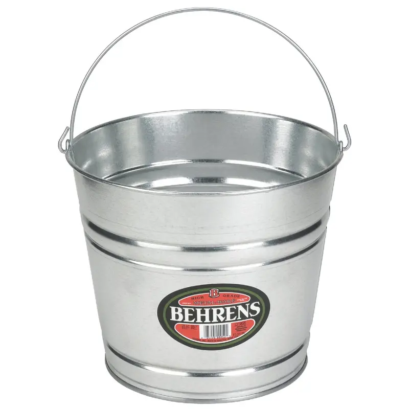 Behrens Galvanized Steel Pail – 10-Quart Heavy-Duty Utility Bucket 1