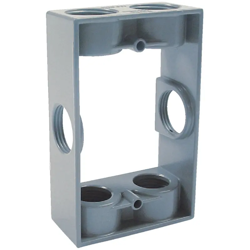 Bell Weatherproof Outdoor Electrical Box Extension – 6-Outlet, 3/4" Npt, Die-Cast Aluminum 1