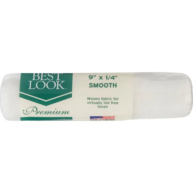 Best Look 9-Inch × 1/4-Inch Premium Woven Fabric Roller Cover – Smooth Finish Paint Application 1