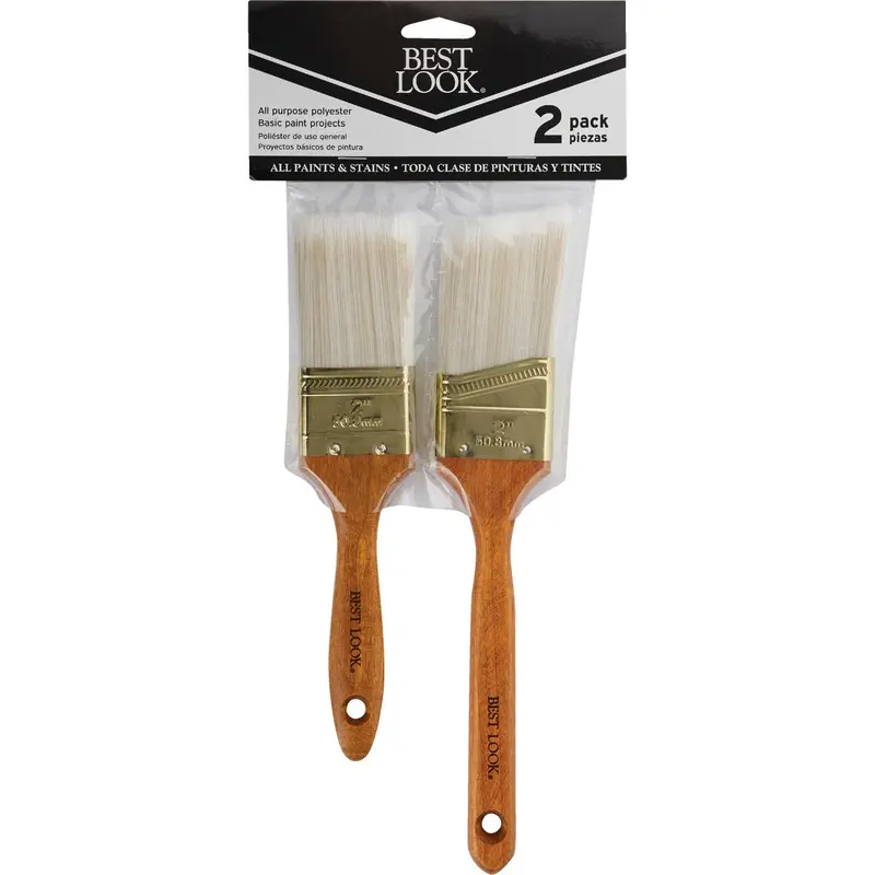 Best Look Polyester Paint Brush Set – 2-Piece General Purpose Kit 1