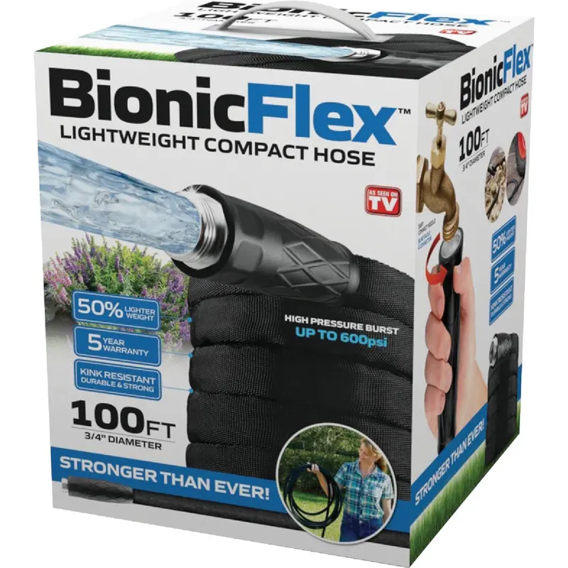 Bionic Force 5/8-Inch × 100-Foot Premium Garden Hose With Durable Aluminum Fittings 1