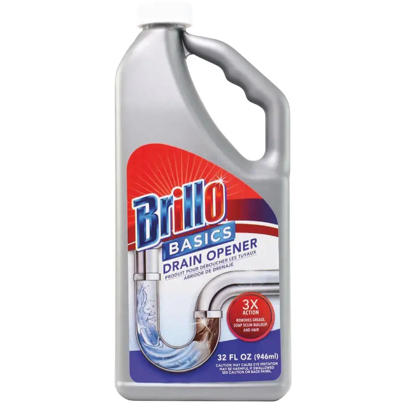 Brillo Basics Liquid Drain Opener – 32 Oz. Fast-Acting Formula 1