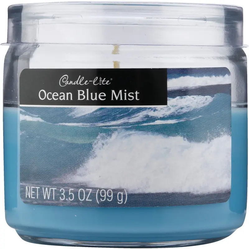 Candle-Lite Ocean Blue Mist Jar Candle – 3.5-Ounce Everyday Scented Soy Blend 1