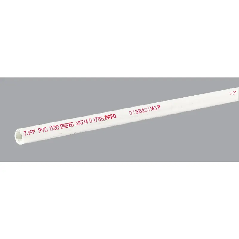 Charlotte Pipe Cold Water Pvc Pipe – 1/2-Inch Diameter × 20 Feet, Schedule 40 With Bell End 1