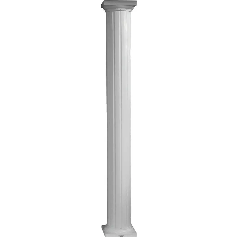 Crown Column Aluminum Exterior Column – 8-Inch Diameter X 10-Foot White Powder-Coated Fluted Post 1