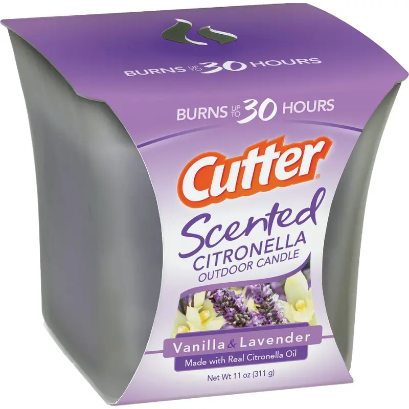 Cutter Citronella Outdoor Candle – 11 Oz Vanilla & Lavender Scented, 1-Wick Jar 1