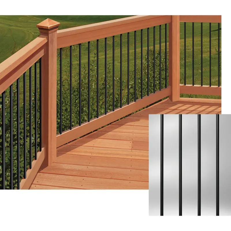 Deckorators Classic Aluminum Balusters – 32-Inch Black Finish, Sold In 10-Packs 1