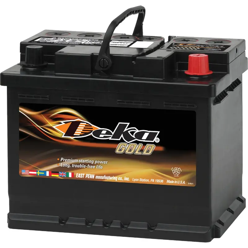 Deka Gold 12-Volt Automotive Battery – 650 Cca, Top-Post Design, Right-Front Positive Terminal 1