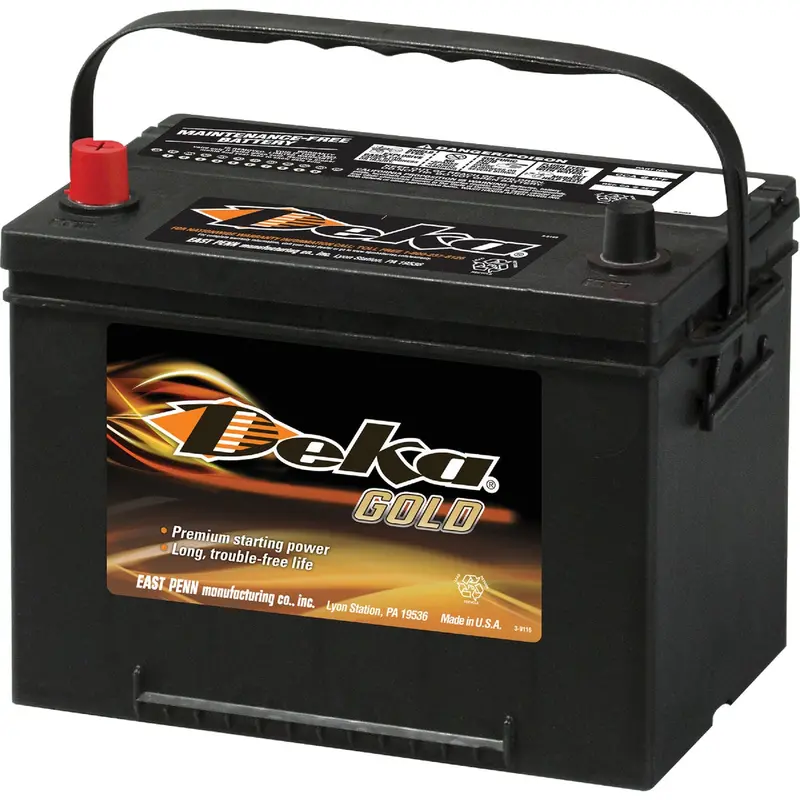 Deka Gold Automotive Battery – 12V, 690 Cca, Top-Post, Left-Front Positive Terminal 1