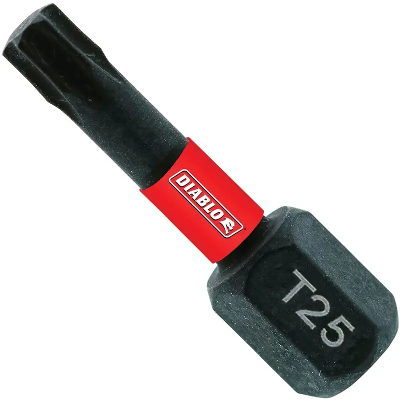 Diablo T25 Torx Impact Screwdriver Bit – 1", 2-Pack For Power Drivers 1