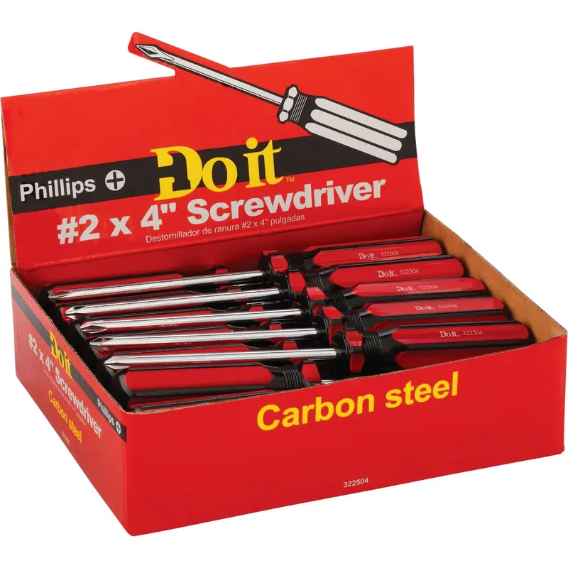 Do-It #2 Phillips Screwdriver, 4-Inch Impulse Display Pack 1