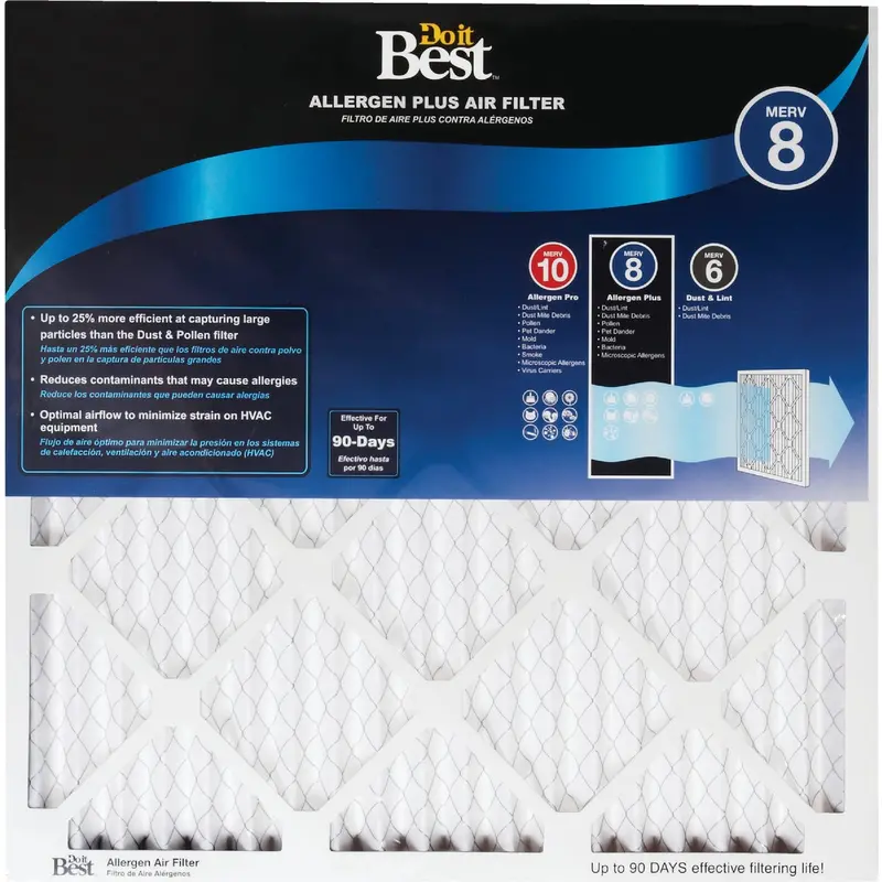Do It Best Allergen Plus Furnace Filter – 18X20X1 Inch, Merv 8 Rating 1