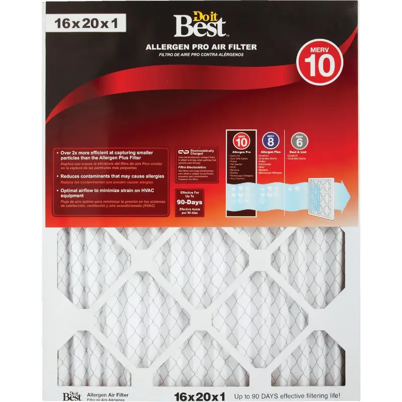 Do It Best Allergen Pro Furnace Filter – 16X20X1 Inch, Merv 10 Efficiency 1
