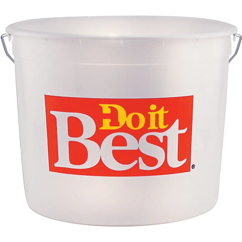 Do It Best Polysteel Pail – 10-Quart Durable White Utility Bucket 1
