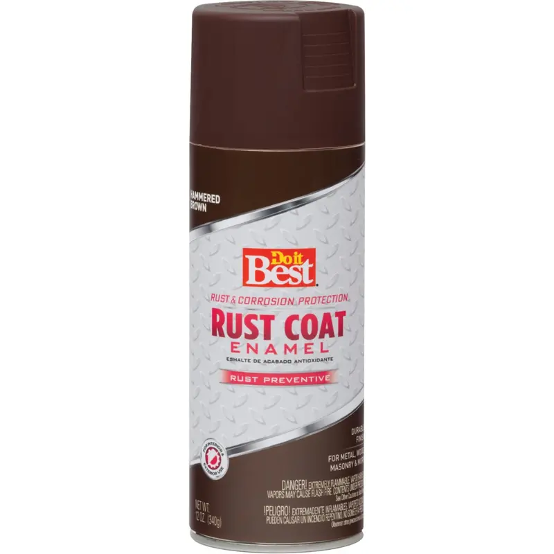 Do It Best Rust Coat Spray Paint – Brown, 12 Oz., Anti-Corrosion Formula 1