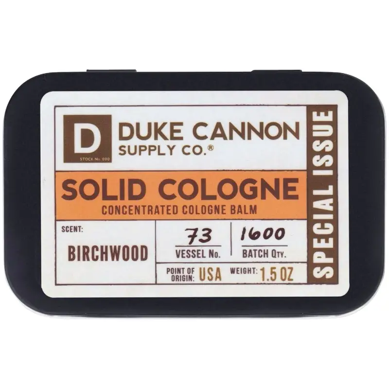 Duke Cannon Birchwood Solid Cologne – 1.5 Oz Travel-Sized Fragrance 1