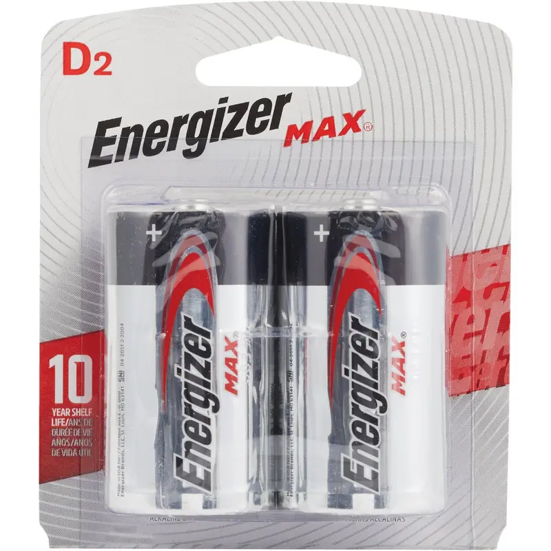 Energizer Max Alkaline D Batteries – Long-Lasting Power Cells (2-Pack) 1