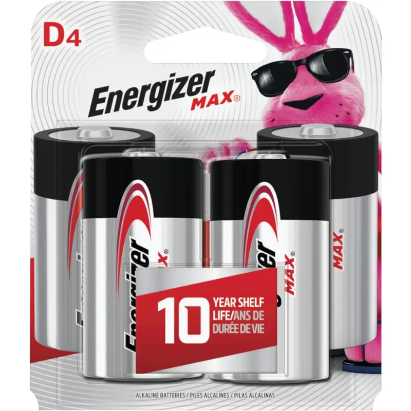 Energizer Max D Alkaline Batteries — 4-Pack 1