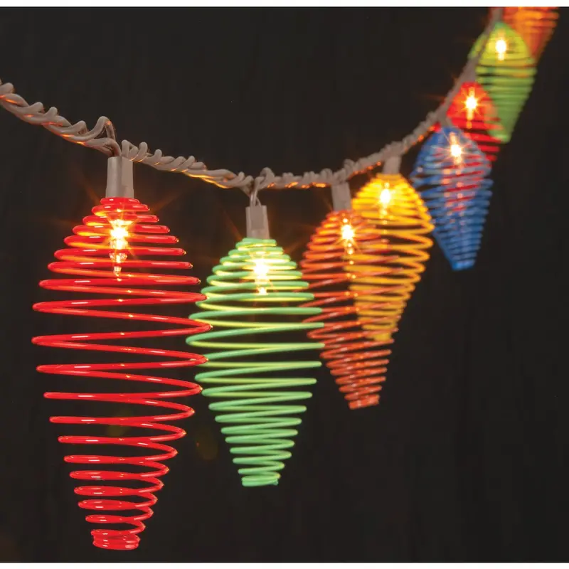 Everlasting Glow 8.5-Foot Multi-Color Teardrop String Lights – 10-Light Warm White & Colorful Design 1